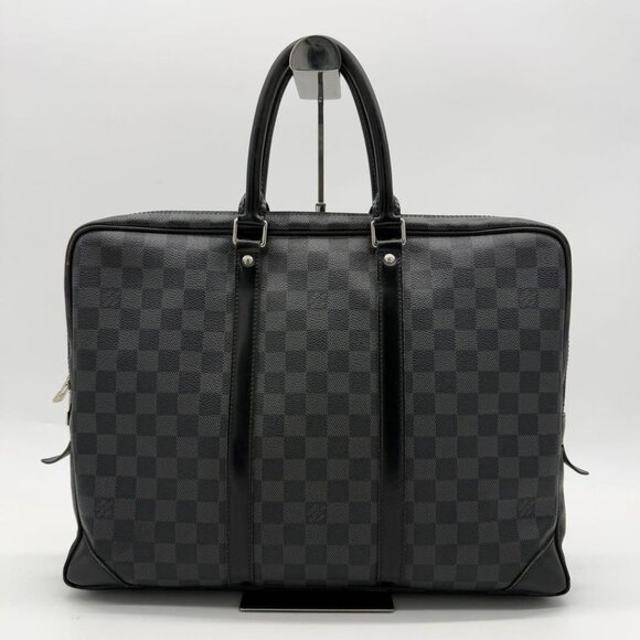 Authentic Louis Vuitton Damier Graphite Porte Document Voyage Brief Case Bag Men - Picture 5 of 14